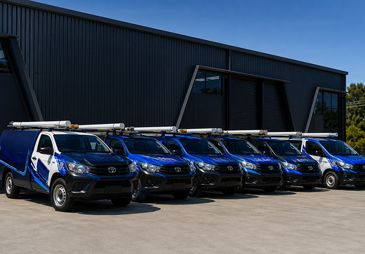 Fleet of Concord West Blocked Drains plumbing vans