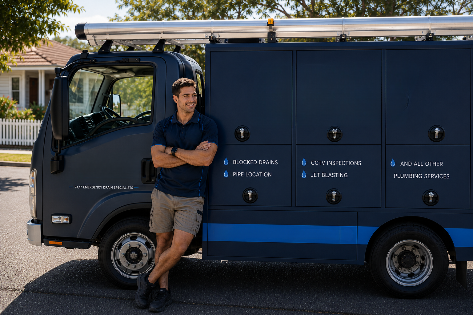 Plumber with Concord West Blocked Drains van